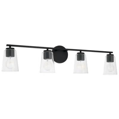 Capital Lighting Capital Portman 35 1/4" Wide Matte Black 4-light Bath Light