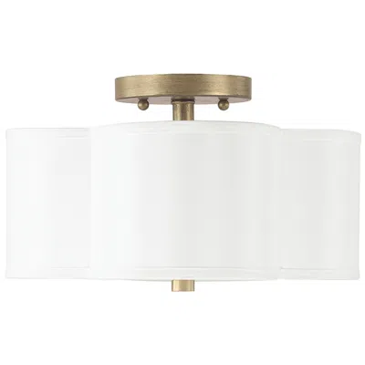 Capital Lighting Capital Quinn 12" Wide Brushed Gold Ceiling Light