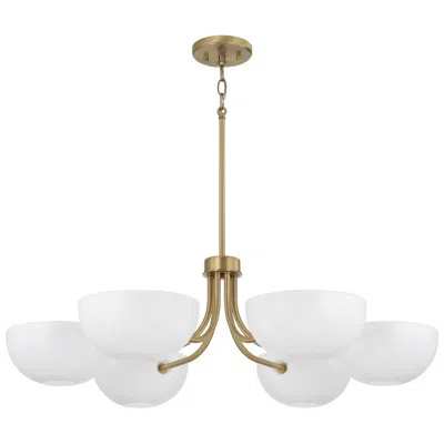 Capital Lighting Capital Reece 34" Wide Aged Brass 6-light Classic Chandelier