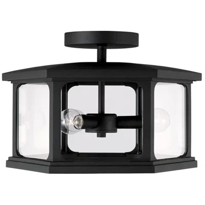 Capital Lighting Capital Walton 16" Wide Black 3-light Outdoor Ceiling Light