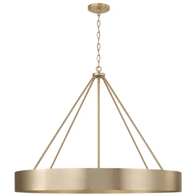 Capital Lighting Capital Weller 35 3/4"w Matte Brass 6-light Ring Chandelier In Gold