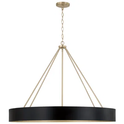 Capital Lighting Capital Weller 35 3/4"w Matte Brass And Black Pendant Light