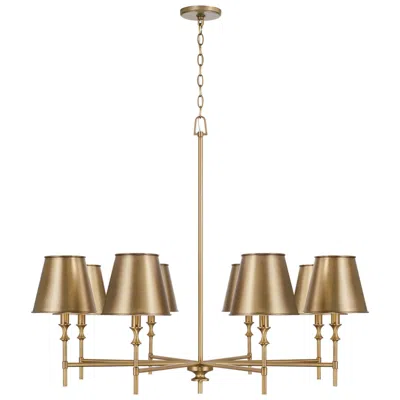 Capital Lighting Capital Whitney 41" Wide Aged Brass 8-light Chandelier
