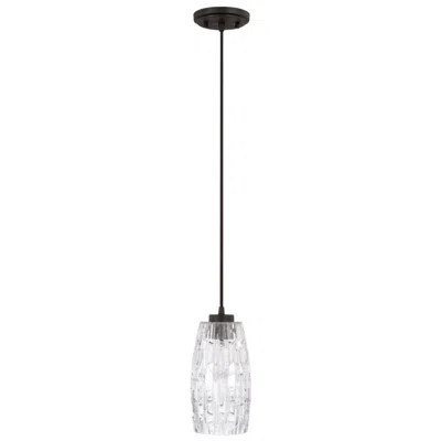 Capital Lighting Casper 5 1/4" Wide Black Iron And Clear Glass Mini Pendant