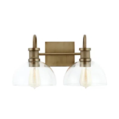 Capital Lighting Cassidy 2 Light Vanity Aged Brass In Multi