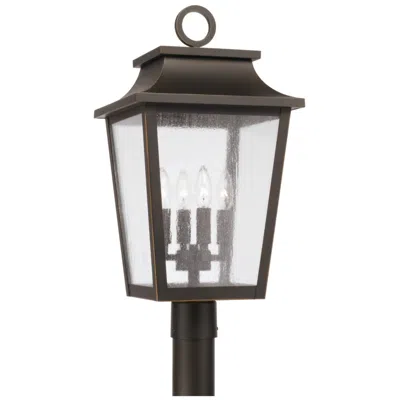 Capital Lighting Chandler 4 Light Outdoor Post Lantern 12" Oiled Bronz