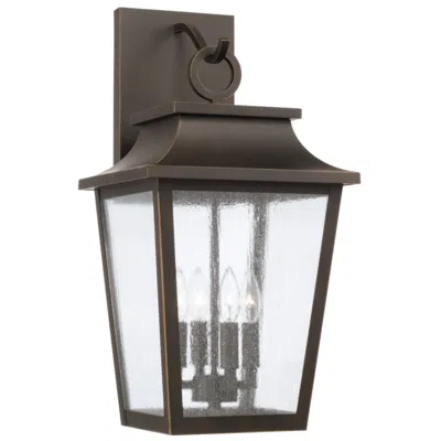 Capital Lighting Chandler 4 Light Outdoor Wall Lantern 12" Oiled Bronz In Multi