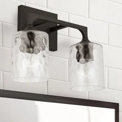 Capital Lighting Clint 2-light Dimmable Black Iron Vanity Light