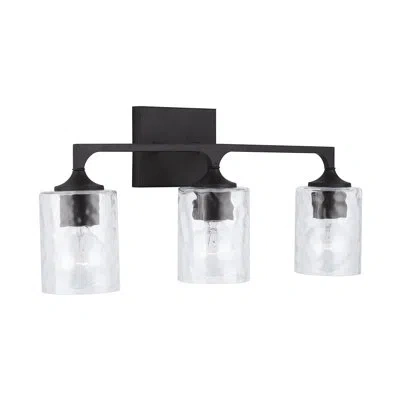 Capital Lighting Clint 3-light Dimmable Black Iron Vanity Light