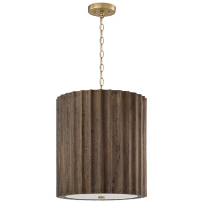 Capital Lighting Cody 3 Light Pendant 16.5" Matte Brass In Brown