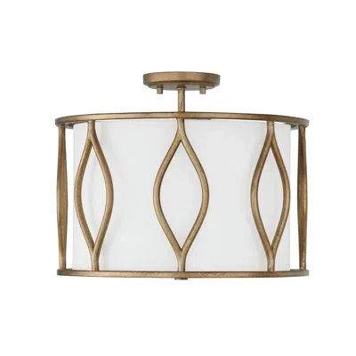 Capital Lighting Cohen 3 - Light Gold Drum Pendant