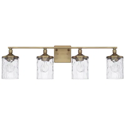 Capital Lighting Colton 33 1/2" 4-light Aged Brass Vanity Bath Light