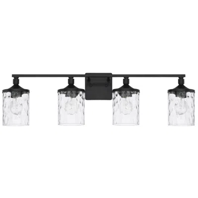 Capital Lighting Colton 33 1/2" Matte Black 4-light Vanity Bath Light
