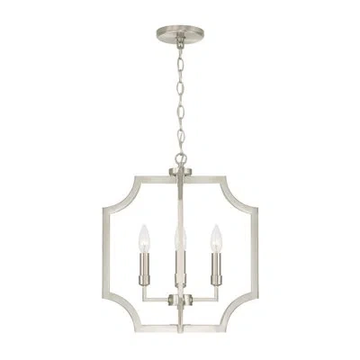 Capital Lighting Courtney 4 - Light Brushed/satin Nickel Candle Style Pendant In Brushed Nickel;brushed,satin Nickel