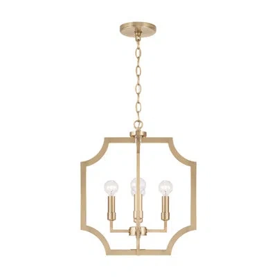 Capital Lighting Courtney 4 - Light Candle Style Pendant In Brass