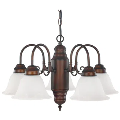 Capital Lighting David 5 Light Chandelier 21" Burnished Bronze