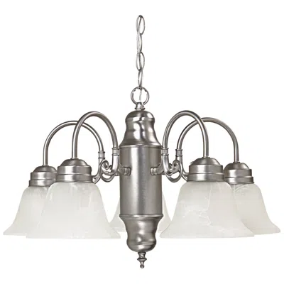 Capital Lighting David 5 Light Chandelier 21" Matte Nickel