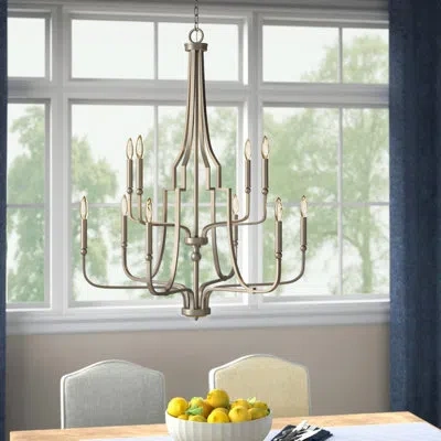Capital Lighting Dawson 10 - Light Candle Style Classic/traditional Chandelier In Antique Brass