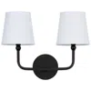 Capital Lighting Dawson 2 Light Vanity 16" Matte Black