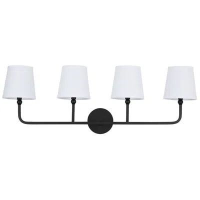 Capital Lighting Dawson 4 Light Vanity 35.25" Matte Black