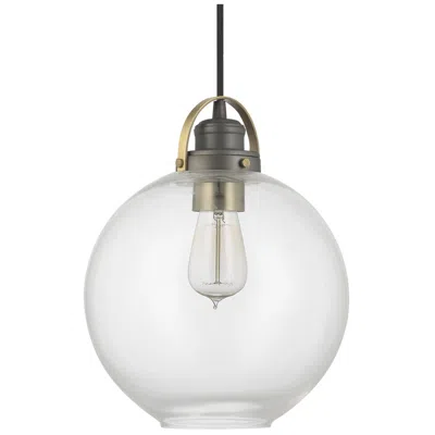 Capital Lighting Dean 10 1/4" Wide Graphite And Aged Brass Globe Mini Pendant