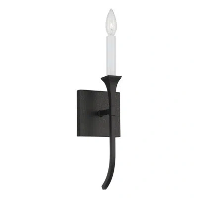 Capital Lighting Decklan Steel Candle Wall Light In Matte Black