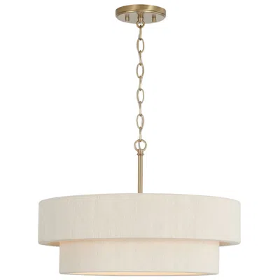 Capital Lighting Delaney 20" Wide 4-light Fabric Drum Pendant
