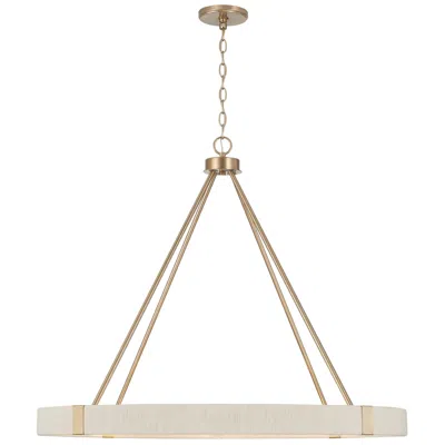 Capital Lighting Delaney 36" Wide 8-light Matte Brass Ring Chandelier