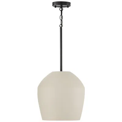 Capital Lighting Della 1 Light Pendant 13" Terracotta Ivory
