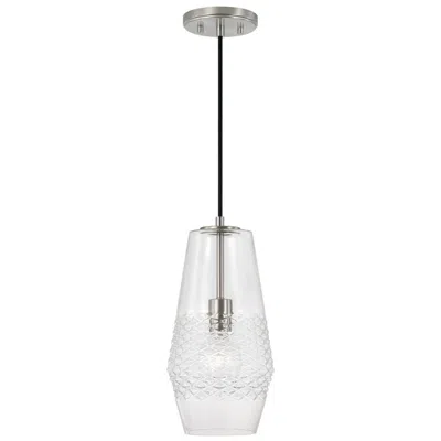 Capital Lighting Dena 1 Light Pendant 7" Brushed Nickel