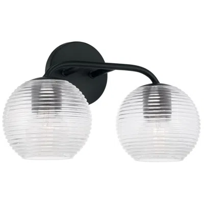 Capital Lighting Dolan 2 Light Vanity 15.5" Matte Black