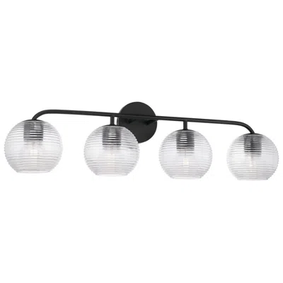 Capital Lighting Dolan 4 Light Vanity 33.5" Matte Black