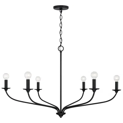 Capital Lighting Dolan 6 Light Chandelier 39.75" Matte Black