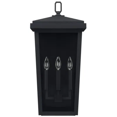 Capital Lighting Donnelly 24" High Black Metal 3-light Outdoor Wall Light In Multi