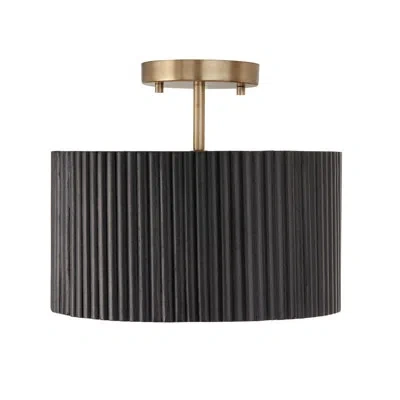 Capital Lighting Donovan 1 - Light Black Drum Pendant