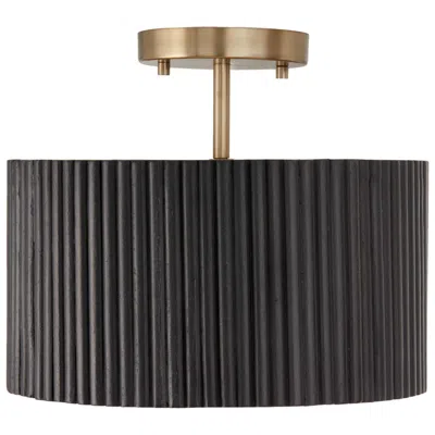 Capital Lighting Donovan 12 1/2" Brass And Matte Black Ceiling Light
