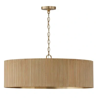Capital Lighting Donovan 4 - Light Dimmable Drum Chandelier In White Wash