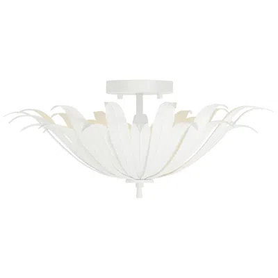 Capital Lighting Eden 18" Wide 3-light White Semi-flush Ceiling Light