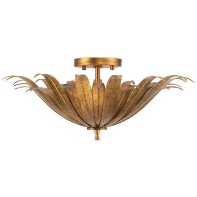 Capital Lighting Eden 18" Wide Gold Feather Bowl 3-light Ceiling Light