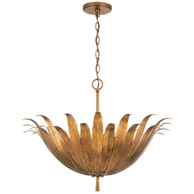 Capital Lighting Eden 24" Wide Antique Gold Metal Leaf Pendant Light