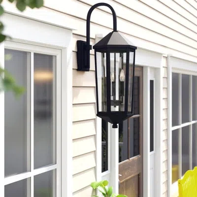 Capital Lighting Ellsworth 3 - Bulb Outdoor Wall Lantern In Black