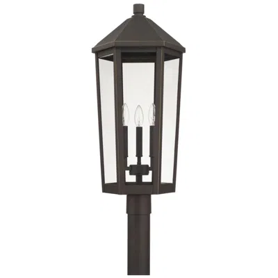 Capital Lighting Ellsworth 3 Light Outdoor Post Lantern 12.5" Oiled Bronze