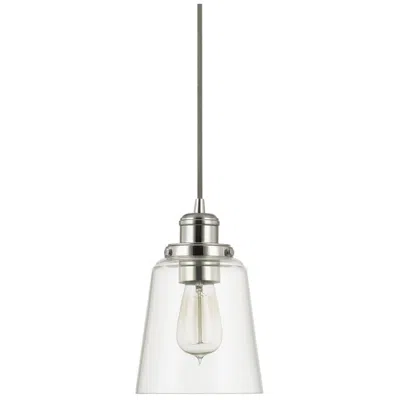 Capital Lighting Fallon 1 Light Pendant 6" Polished Nickel
