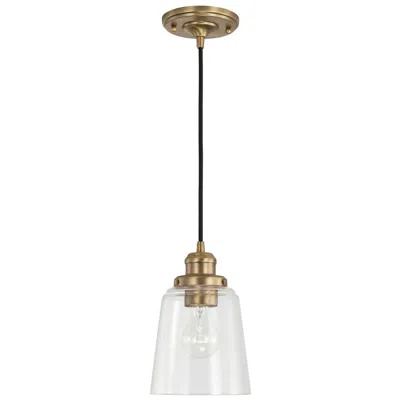 Capital Lighting Fallon 1 Light Pendant Aged Brass