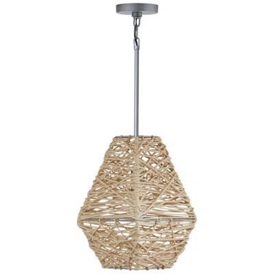 Capital Lighting Finley 10 1/2" Natural Jute Coastal Modern Pendant