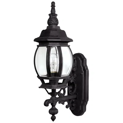 Capital Lighting French Country 19" High Black Outdoor Lantern Wall Light