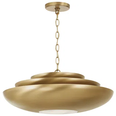 Capital Lighting Gia 1 Light Pendant 21.5" Aged Brass In Gold