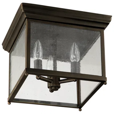 Capital Lighting Goren 11 1/2" Wide Old Bronze 3-light Outdoor Ceiling Light