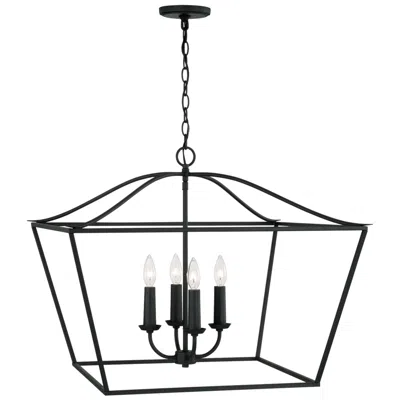 Capital Lighting Grady 4 Light Pendant 27.5" Black Iron