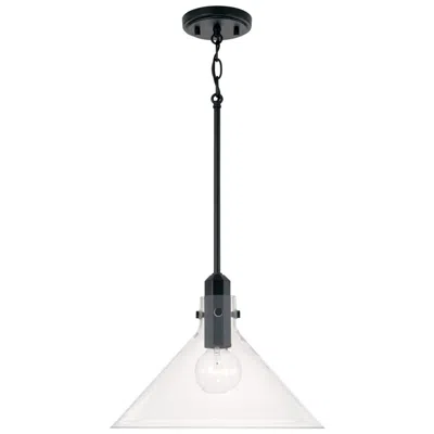 Capital Lighting Greer 1 Light Pendant 14" Matte Black
